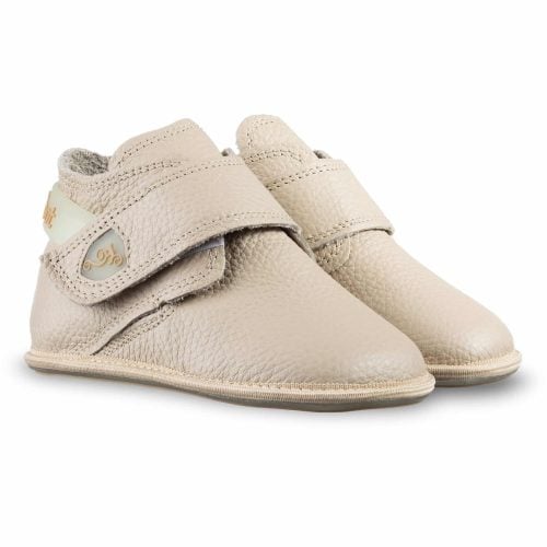 Боси бебешки обувки за прохождане - BALOO BEIGE , боси обувки за прохождане , бебешки боси обувки от естествена кожа.