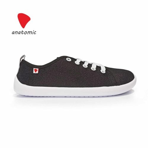 Боси обувки Anatomic Natural Black-White (текстил) са създадени като боси обувки като се има предвид моделът на формата на крака