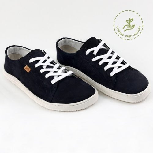 Боси обувки Tikki - Finn Denim 36-44 EU. Оптимално пространство за пръстите, естествена кожа, функционалност с минималистичен дизайн.