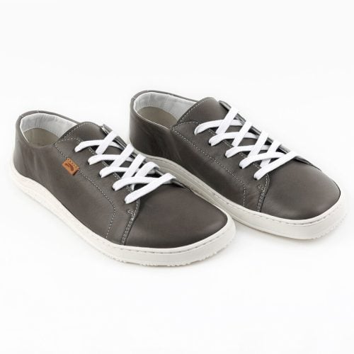 Боси обувки Tikki - Finn Gray 36-44 EU. Оптимално пространство за пръстите, естествена кожа, функционалност с минималистичен дизайн.