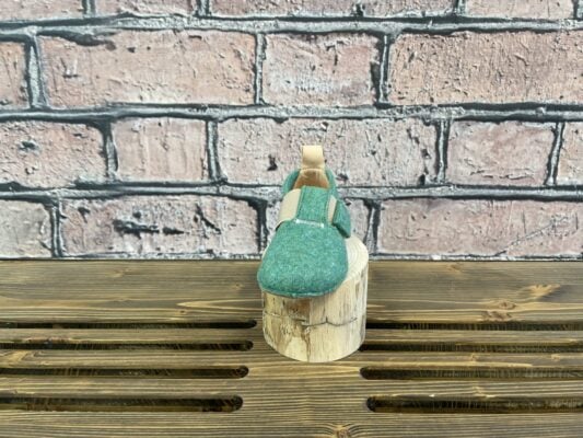 Боси пантофи - Pegres Green - Нови боси пантофи, изработени от топла овча вълна и естествена кожа. Зоната зад петата също е изработена от БИО кожа.