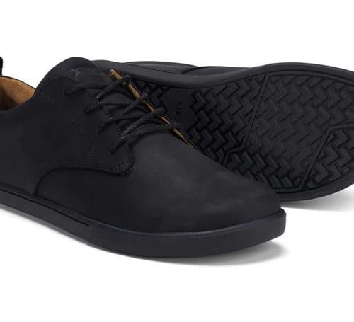 Мъжки боси кожени обувки Xero Shoes - Glenn в черно. Спортно-елегантни.