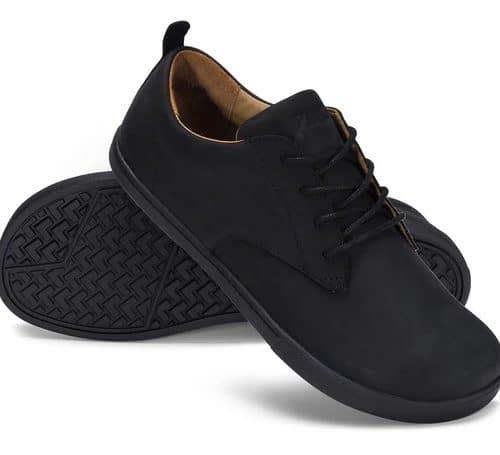 Мъжки боси кожени обувки Xero Shoes - Glenn в черно. Спортно-елегантни.