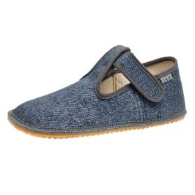 Боси пантофи на чешката марка Beda в изчистен принт - Деним.