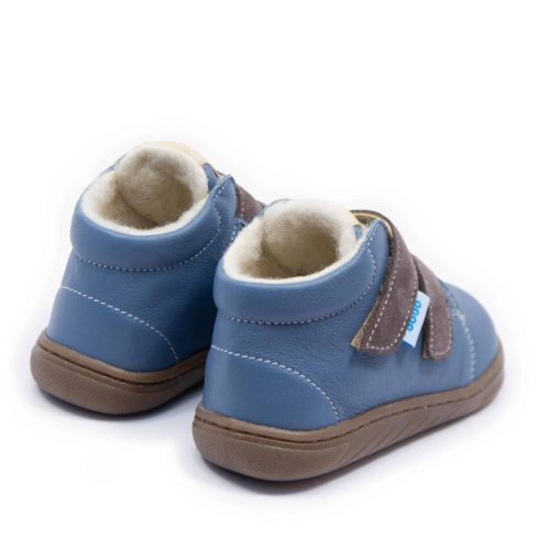 Термо вълнени боси обувки Dodo - Ocean.Детски боси ботуши , внимателно ръчно изработени в ЕС от мека първокласна кожа с гъвкава подметка.