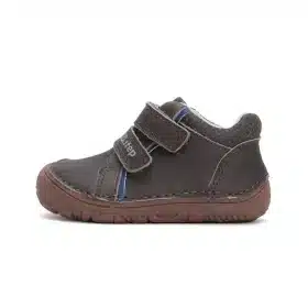 Детски боси обуки DD Step - Khaki Brown. Направени от естествена кожа, с гумена изключително гъвкава подметка. Леки и издръжливи, равна стелка.