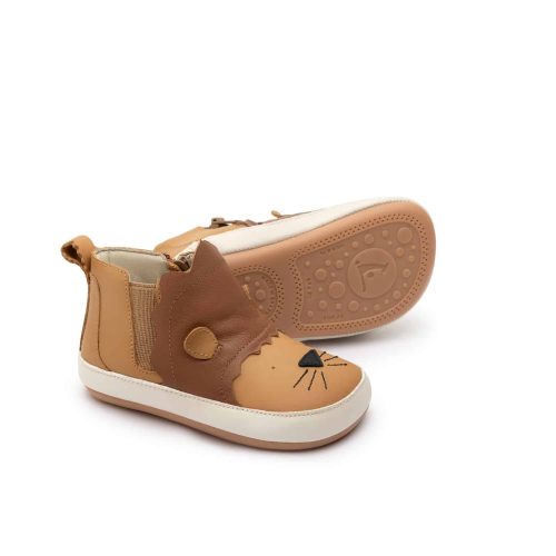 Боси обувки Tip Toey Joey - Lion. Естествена кожа, подметка от естествен каучук - идеални за Вашето прохождащо, или пък вече пораснало дете.