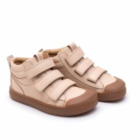 Детски боси обуки Tip Toey Joey Leap - Papaya Cream. Естествена кожа, готин дизайн, удобство и качествени материали. Свежи боси обувки - това са Tip Toey Joey.