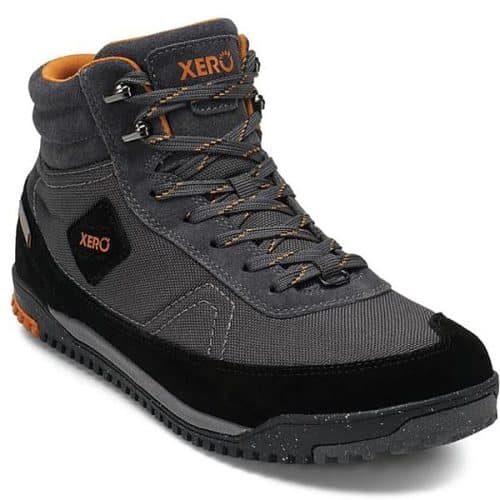 Мъжките боси обувки Ridgeway Hiker от Xero Shoes са абсолютно задължителни за пешеходни турове или разходки в планината. Водоустойчиви, стабилна подметка.