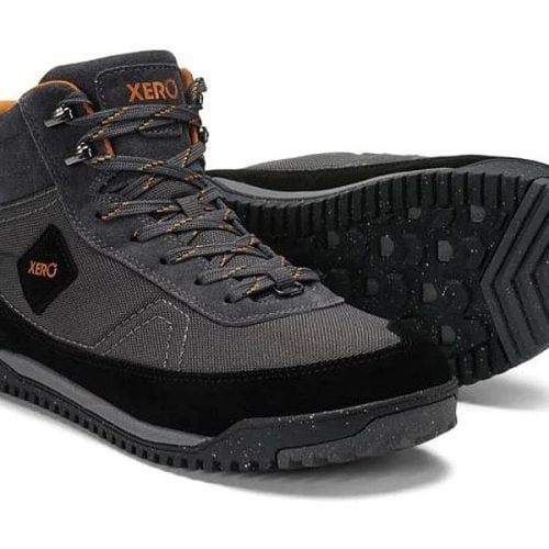 Мъжките боси обувки Ridgeway Hiker от Xero Shoes са абсолютно задължителни за пешеходни турове или разходки в планината. Водоустойчиви, стабилна подметка.