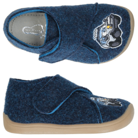 Вълнени боси чехли на полската марка Bar3foot, произвеждани в размери EU 20-30. Те имат гъвкава подметка с нулево падане, изключително широка кутия за пръст