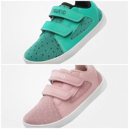 Детски Боси обувки Saguaro Kid's Luck II - Зелени. Тази обувка съчетава удобство със съвременен стил, включваща велкро ленти за лесно носене.