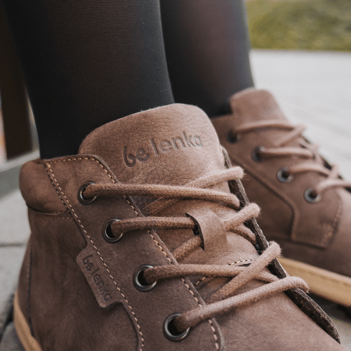 боси обувки за възрастни в кафяв цвят