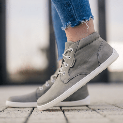 боси обувки за възрастни в сив цвят