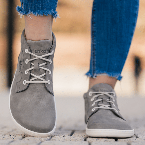боси обувки за възрастни в сив цвят
