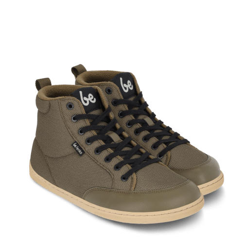 Зимни боси обувки за възрастни в зелен цвят