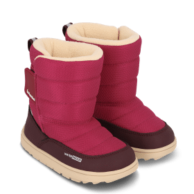 Зимни детски боси обувки в червен цвят