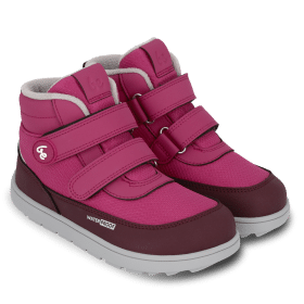 Детски зимни боси ботуши в червен цвят