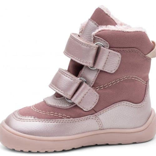 Боси ботуши за момиче Protetika - Nut в розово с перлен ефект