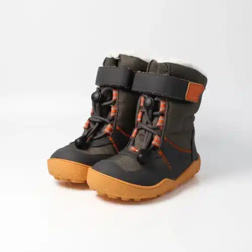 Боси апрески за зимата - детски, унисекс в антрацит и оранжево