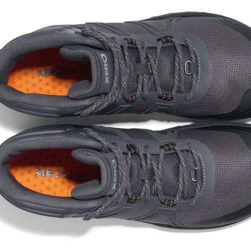 Мъжки боси обувки за трекинг - над глезена, водоустойчиви в черен цвят.