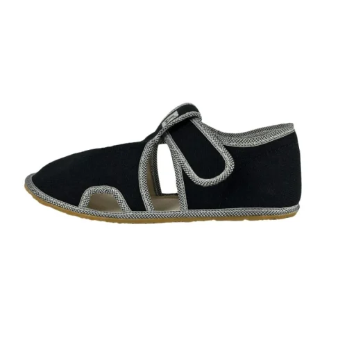 Боси детски пантофи Antal - Rascal, изчистени, в черно