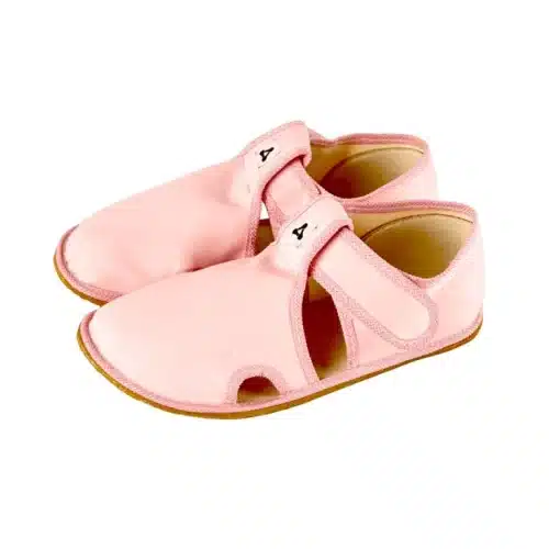 Боси детски пантофи Antal - Rascal, изчистени, в розово