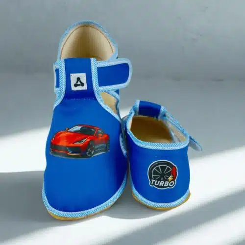 Боси детски пантофи Antal - Rascal, с апликация кола