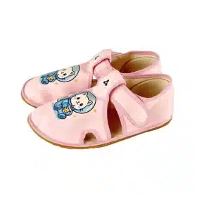 Боси детски пантофи Antal - Rascal, с апликация коте космонавт