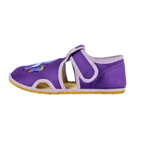 Боси детски пантофи Antal - Rascal, с апликация еднорог