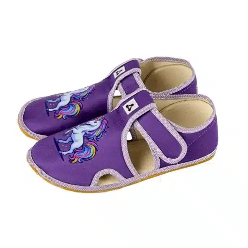 Боси детски пантофи Antal - Rascal, с апликация еднорог