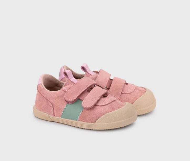 Велурени обувки IGOR - Berlin Rosa - боси сникърси в розово