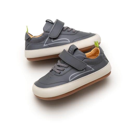 Детски обувки от естествена кожа Tip Toey Joey - Outline в сиво-синьо.