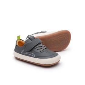 Детски обувки от естествена кожа Tip Toey Joey - Outline в сиво-синьо.