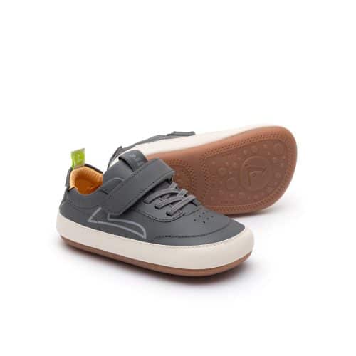 Детски обувки от естествена кожа Tip Toey Joey - Outline в сиво-синьо.