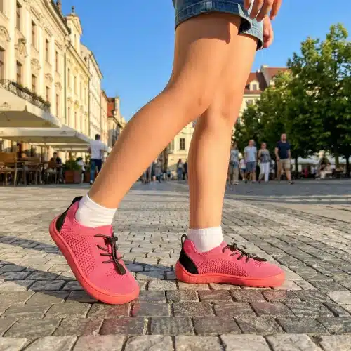 Боси гъвкави обувки Protetika - Gael в цвят корал.