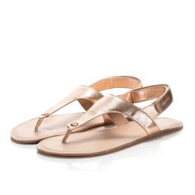 Дамски боси сандали между пръстите Shapen в цвят розово злато.