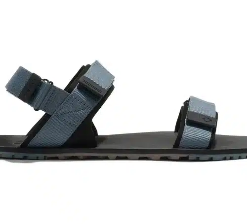 Мъжки боси сандали Xero Shoes - D-Trail в тъмно синьо-сиво и черно.