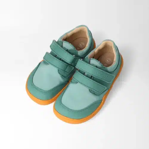 Детски боси текстилни обувки bLifestyle - krokodilStyle в цвят петрол.