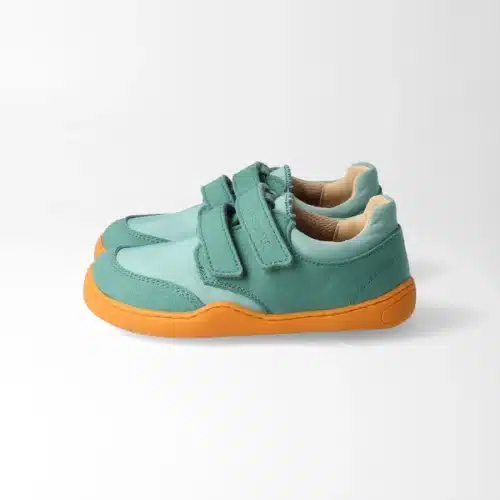 Детски боси текстилни обувки bLifestyle - krokodilStyle в цвят петрол.