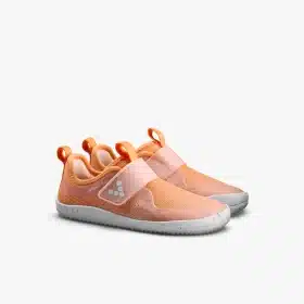 Спортни боси детски маратонки Vivobarefoot - Primus IV в пастелен прасковен цвят.