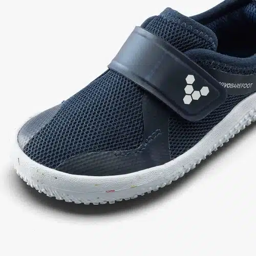 Спортни боси детски маратонки Vivobarefoot - Primus IV в тъмно синьо.