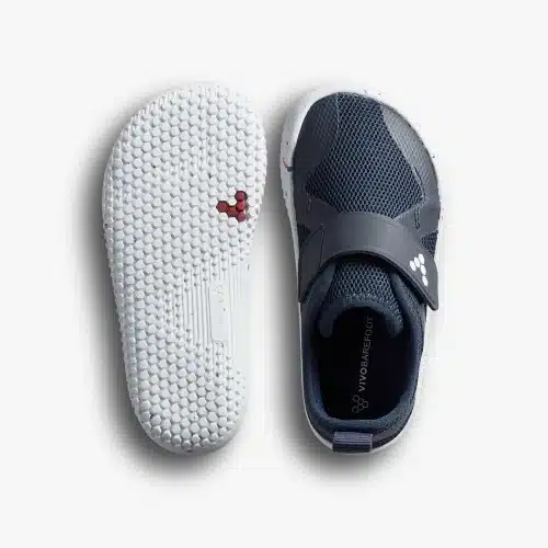 Спортни боси детски маратонки Vivobarefoot - Primus IV в тъмно синьо.