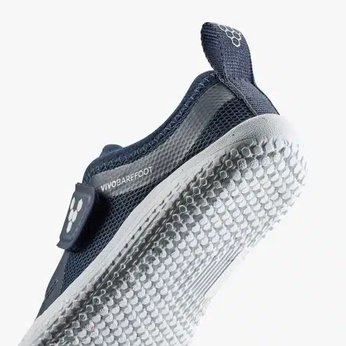 Спортни боси детски маратонки Vivobarefoot - Primus IV в тъмно синьо.
