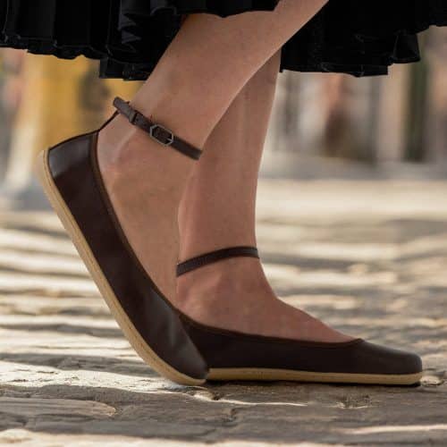 Дамски балеринки Be Lenka - Florence в тъмнокафява напа кожа.