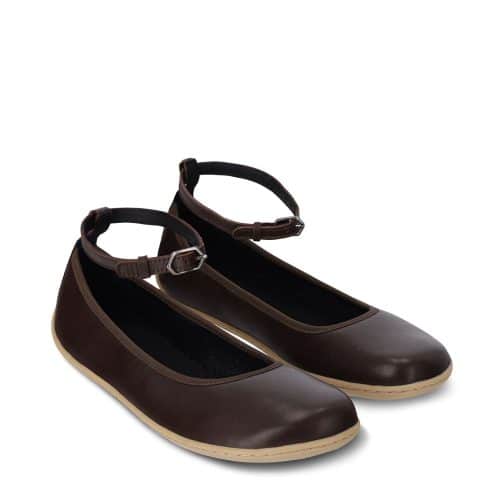 Дамски балеринки Be Lenka - Florence в тъмнокафява напа кожа.