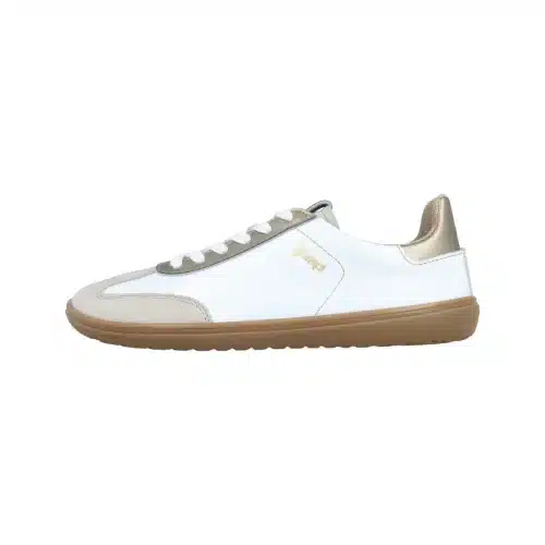 Дамски боси обувки от естествена кожа Jonap - Jampi в златно.