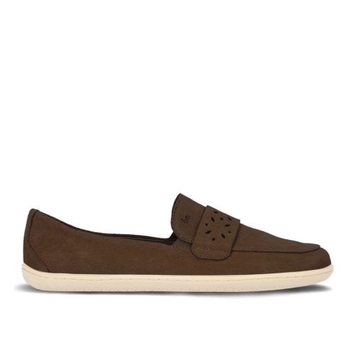 Дамски боси мокасини от велур Be Lenka - Bianca в кафяво. С перфориран мотив.