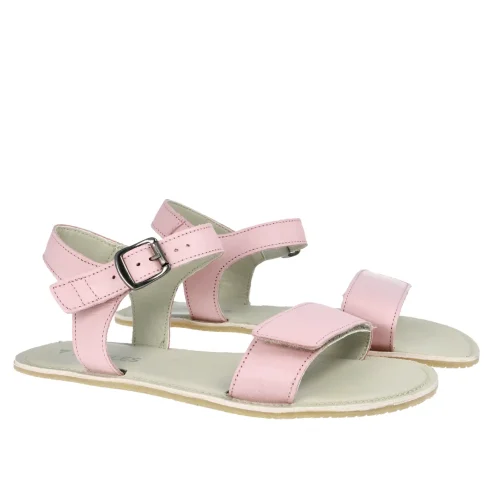 Боси ултралеки сандали от висококачествена италианска кожа Angles - Hestia в розово.