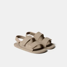 Верният спътник през лятото - детските боси сандали - чехли Muris - Aruba в неутрален цвят Taupe.